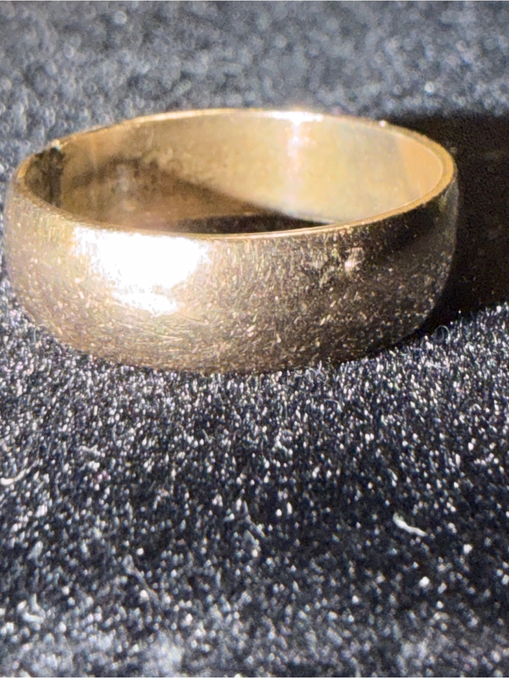 Minimalist 10K Gold Filled Band Ring Size 7 Unisex Plain Stacking Band 2.84g